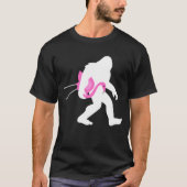 Bigfoot Carry Lawn Flamingo Funny Sasquatch T-Shirt (Vorderseite)