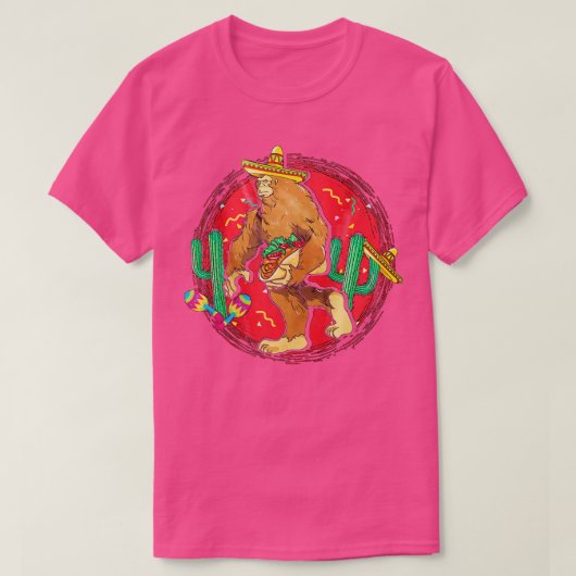Bigfoot Carry Tacos Cinco De Mayo T-Shirt (Design vorne)