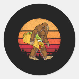 Bigfoot Carry Tacry Funny Cinco De Mayo Boys Men Runder Aufkleber