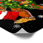 Bigfoot Carrying Christmas Tree Sasquatch Believer Poster (Ecke)