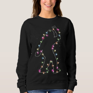 Bigfoot Christmas Lights Led Sasquatch Bigfoot Xma Sweatshirt