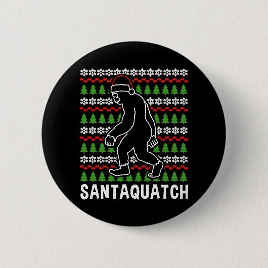 Bigfoot Christmas Shirt Button (Vorderseite)