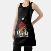 Bigfoot Christmas Shirt Holiday Party Yeti Tshirt Schürze (InSitu)