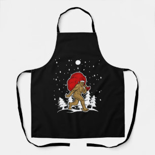 Bigfoot Christmas Shirt Holiday Party Yeti Tshirt Schürze