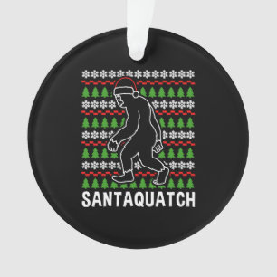 Bigfoot Christmas Shirt Ornament