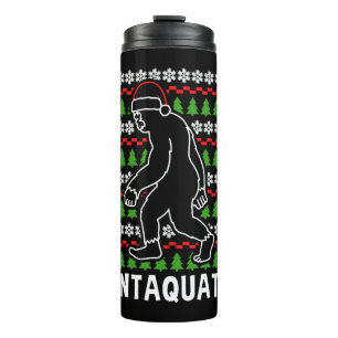 Bigfoot Christmas Shirt Thermosbecher