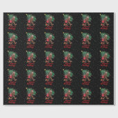 Bigfoot Christmas Tree Black Geschenkpapier (Flach)