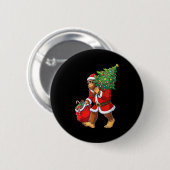 Bigfoot Christmas Tree Lights Boys Men Sasquatch L Button (Vorne & Hinten)