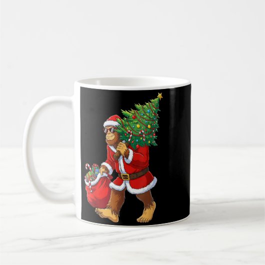 Bigfoot Christmas Tree Lights Boys Men Sasquatch L Kaffeetasse (Links)