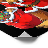 Bigfoot Christmas Tree Lights Boys Men Sasquatch L Poster (Ecke)