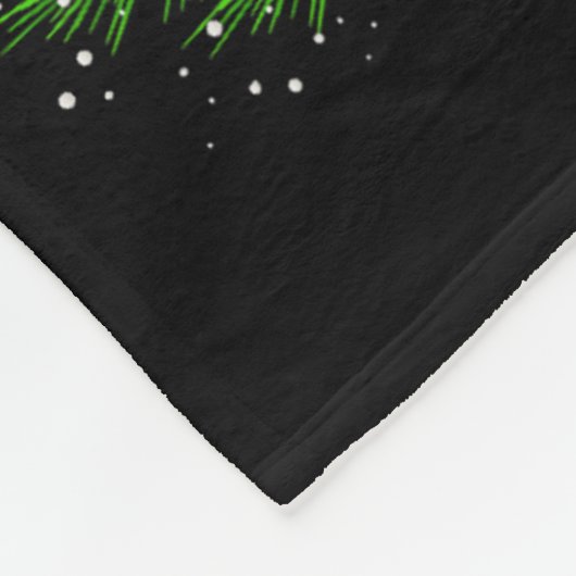 Bigfoot Christmas Tree Lights Santa Hat Funny Sasq Fleecedecke (Ecke)