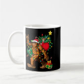 Bigfoot Christmas Tree Lights Xmas Boys Men Sasqua Kaffeetasse (Links)