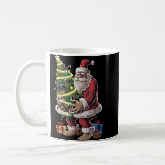 Bigfoot Christmas Tree Lights Xmas Sasquatch Lover Kaffeetasse (Links)