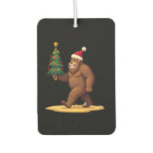 Bigfoot Christmas Tree Santa Hat (1) Autolufterfrischer (Vorderseite)