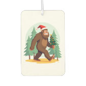 Bigfoot Christmas Tree Santa Hat (1) Autolufterfrischer (Vorderseite)