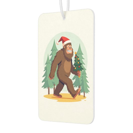 Bigfoot Christmas Tree Santa Hat (1) Autolufterfrischer (Links)