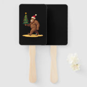 Bigfoot Christmas Tree Santa Hat (1) Fächer (Vorne und Hinten)
