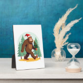 Bigfoot Christmas Tree Santa Hat (1) Fotoplatte (Seite)