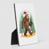 Bigfoot Christmas Tree Santa Hat (1) Fotoplatte (Seite)
