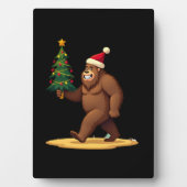 Bigfoot Christmas Tree Santa Hat (1) Fotoplatte (Vorderseite)