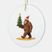 Bigfoot Christmas Tree Santa Hat (1) Keramik Ornament (Links)