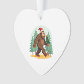 Bigfoot Christmas Tree Santa Hat (1) Ornament (Vorderseite)