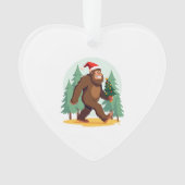 Bigfoot Christmas Tree Santa Hat (1) Ornament (Vorderseite)