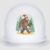 Bigfoot Christmas Tree Santa Hat (1) Schneekugeln (Vorderseite)