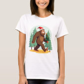 Bigfoot Christmas Tree Santa Hat (1) T-Shirt (Vorderseite)