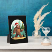 Bigfoot Christmas Tree Santa Hat (2) Fotoplatte (Seite)