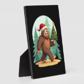 Bigfoot Christmas Tree Santa Hat (2) Fotoplatte (Seite)