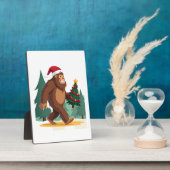 Bigfoot Christmas Tree Santa Hat (2) Fotoplatte (Seite)