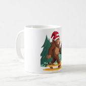 Bigfoot Christmas Tree Santa Hat (2) Kaffeetasse (Vorderseite Links)