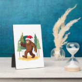 Bigfoot Christmas Tree Santa Hat (4) Fotoplatte (Seite)