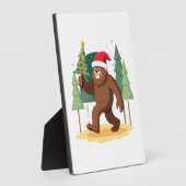 Bigfoot Christmas Tree Santa Hat (4) Fotoplatte (Seite)