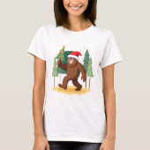 Bigfoot Christmas Tree Santa Hat (4) T-Shirt (Vorderseite)