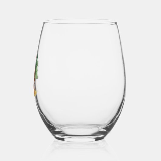 Bigfoot Christmas Tree Santa Hat (4) Weinglas Ohne Stiel (Links)