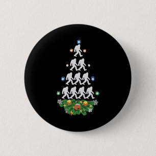 Bigfoot Christmas Tree Sasquatch Santa Lovely Button