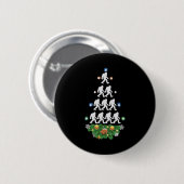 Bigfoot Christmas Tree Sasquatch Santa Lovely Button (Vorne & Hinten)