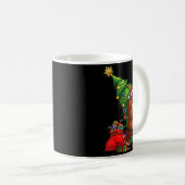 Bigfoot Christmas Tree Xmas Lights Funny Sasquatch Kaffeetasse (VorderseiteRechts)