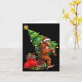Bigfoot Christmas Tree Xmas Lights Funny Sasquatch Karte (Gelbe Blume)