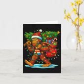 Bigfoot Christmas Tree Xmas Sasquatch Funny Lights Karte (Gelbe Blume)