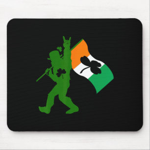 Bigfoot Clover Leaf St Patricks Day Irish Sasquatc Mousepad