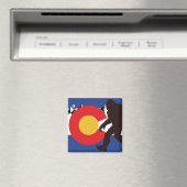 Bigfoot-Colorado-Flagge Magnet (In Situ (Geschirrspüler))