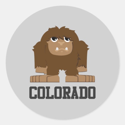Bigfoot Colorado Runder Aufkleber (Vorderseite)
