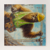 Bigfoot Construction Worker Puzzle (Horizontal)