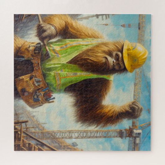 Bigfoot Construction Worker Puzzle (Horizontal)