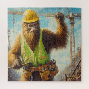 Bigfoot Construction Worker Puzzle