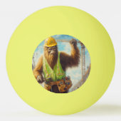 Bigfoot Construction Worker Tischtennisball (Vorderseite)
