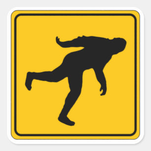 Bigfoot Crossing Quadratischer Aufkleber